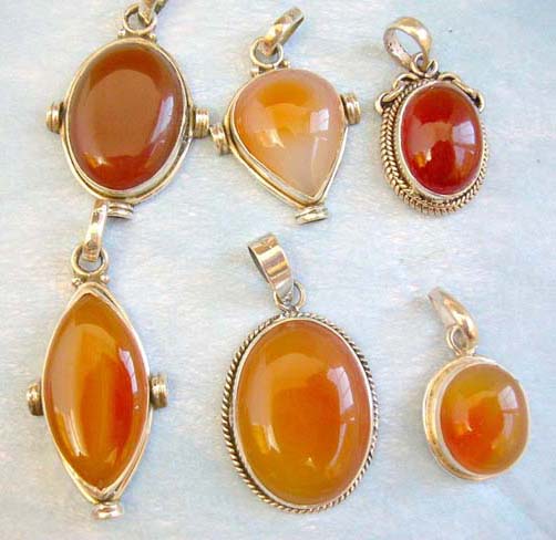 Gift store wholesale assorted design amber, onyx , labradorite, turquoise gemstone sterling silver pendant       