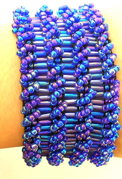 Colorful jewelry wholesale supplies assorted color seed beads wide band bracelet