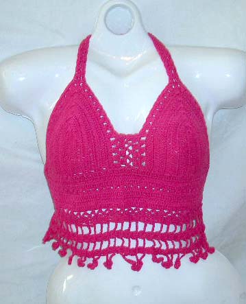 Pink lady crochet top sequin shopping importer distribute red sequin crochet top with dangle 