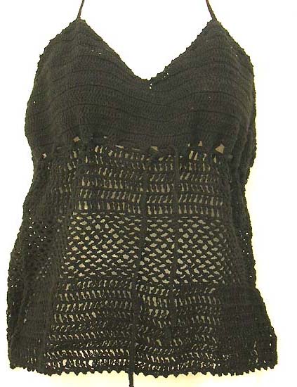 Womans clothing outlet supplies summer wear crochet top motif square pattern 