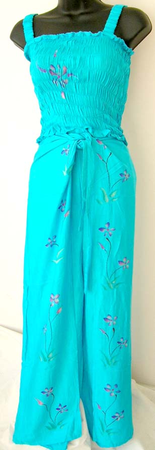 Finding Hawai clothing online wholesale - handpainted tropical hawaiian flower stretch tank top 