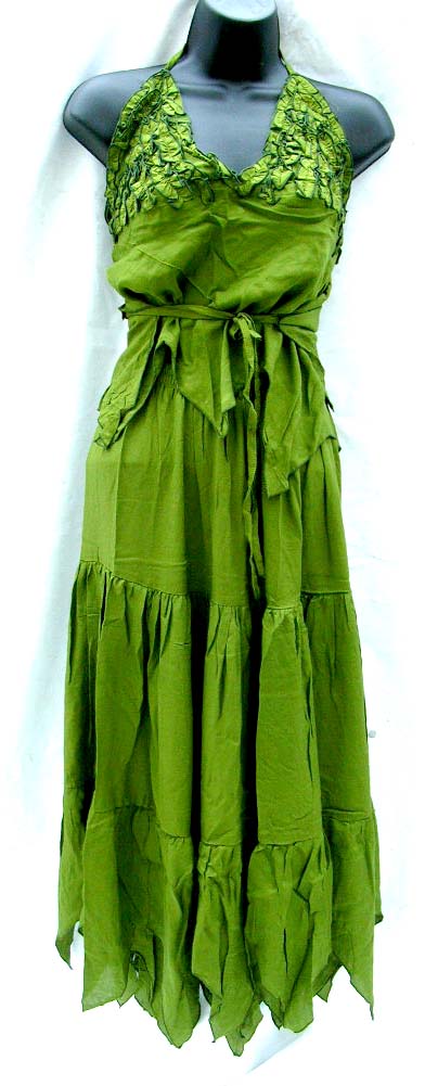 Online sash dress wholesale - Summer daytrip sash dress set motif triangle with thick crinkle and top ties neck and back 