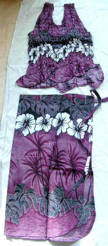 In fashion clothing wholesale online - hibiscus flower thick rayon stretch top and short skirt set 