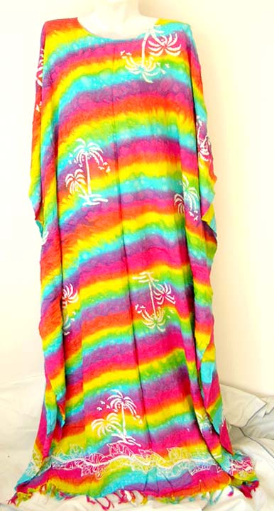 Online rainbow style teenager dresses wholesale - assorted color bali casual 3/4 sleeve dress with V shape neck 
 