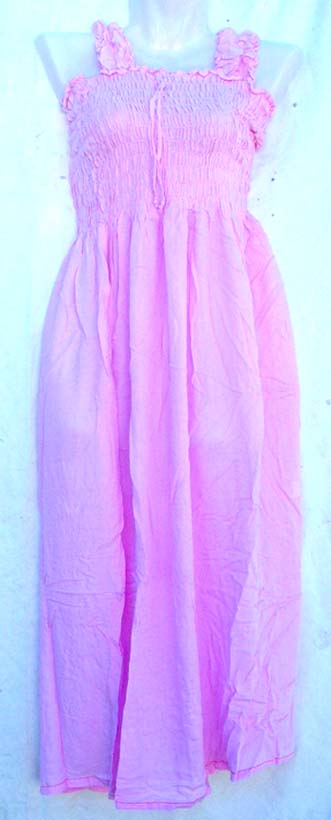 Discount lady's pinky dress wholesale - Lady princess style long dress with elastic neckline  