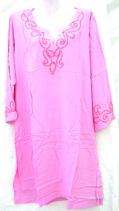 Pinky lady's style dresses wholesale - assorted color bali casual 3/4 sleeve dress with V shape neck 