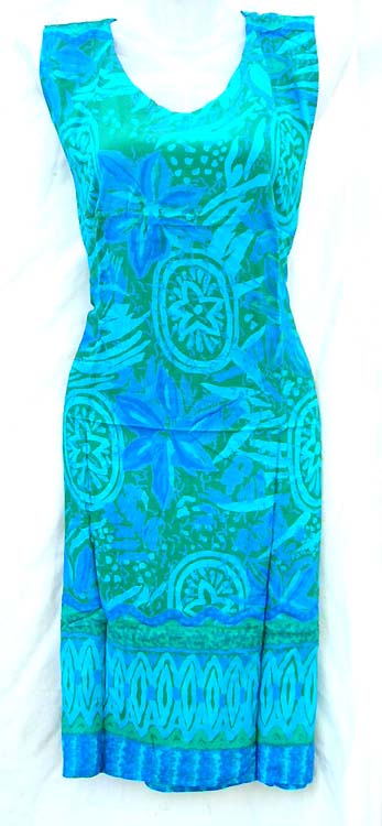  Online lady's party dresses wholesale - Hawaii summer rayon dress with U shape neck and 2 string tie at back 