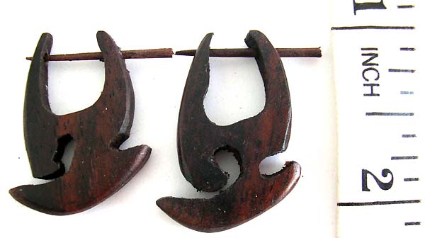 Shape fashion designer supplies geometric shape fashion coconut wooden earring      