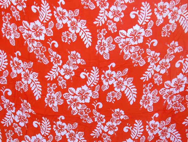 Lady's fashion mono pareo design wholesaler supply mono red rayon sarong motif big blooming flower pattern decor     