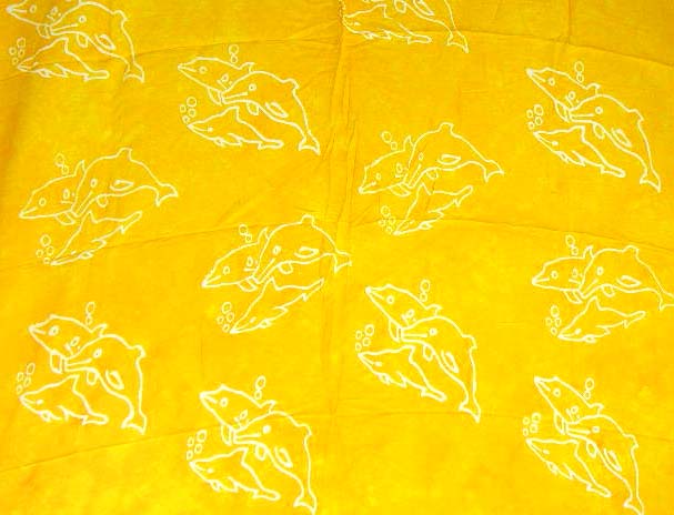 Distributor mono batik sarong wholesale mono yellow sarong motif in turtle, sun or dolphin pattern     