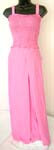 Rainbow tropical hawaiian flower stretch tank top and rayon wrap pant set