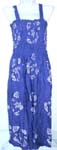 Beach Hawaiian rayon dress, top has an elastic neckline which can be worn on or off and below the knee length design