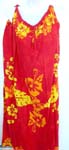 Flowered Hawaiian beach dress with adjustable top tie neck and V neckline design