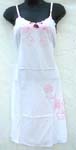Cotton bali long dress with embroidery tropical flower and fish-web on top design