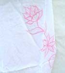 Cotton bali long dress with embroidery tropical flower and fish-web on top design