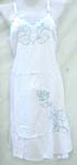 Cotton bali long dress with embroidery tropical flower and fish-web on top design