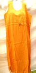 Cotton summer dress with floral embroidery on front, back and bottom or solid plain color design, pull strings on waist on both style