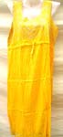 Cotton summer dress with floral embroidery on front, back and bottom or solid plain color design, pull strings on waist on both style