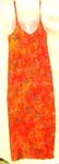 Assorted tie-dye rayon long dress with two string on should design