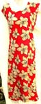 Round neck rayon bali long lady's dress with tie at back on waist 