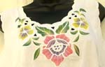 Embroidery coloful flower bali dress with white color design