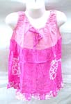 Hawaii mono assorted sleeveless kids dress motif butterfly knot on front with hibiscus and sea lifes pattern design