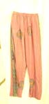 Beach lady's pant with assorted rayon or crinkle rayon with elastic plus pull strings design in different color
