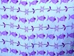 Rainbow-yellow, green, purple, blue sarong wrap motif diagonal line and spiral pattern design