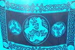 Celtic summer sarong wrap with triple round celtic pattern 