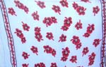 White wrapping sarong with red tropical Hawai flower design