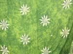 Tie-dye green wrapping sarong with sun flower design