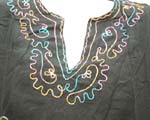 Assorted rayon adult lady embroidery shirt top with long sleeves design