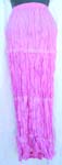 Crinkle cotton long shirt with straight style and triple lace line design