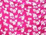 Cherry pink thick rayon wrapping sarong with summer hawaiian scene