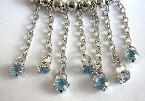 jewelry wholesaler wholesale anklet, silver hoop ankle bracelet with assorted colored cz gems dangling from chains