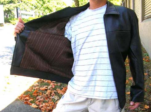 Outer wear jacket wholesale retailer supplies PVC jacket for men with zipper front to close and single breast pocket  