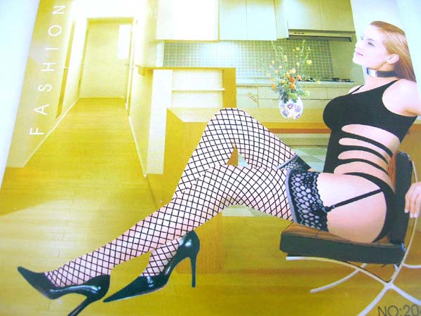 Shop wholesale sexy fashion apparel from online wholesaler. Womens Thigh high fishnet stockings with wide band for garter belt clasps      