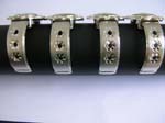 Fashion rose bangle watch with cut-out star design in assorted sparkle color