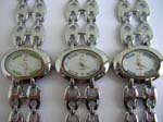 Ellipse silver color wide bangle watch