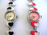 double heart shape fashion watch