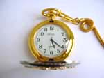 Two-tone color pocket fashion watch with American flat