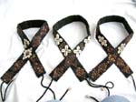 Assorted design in black color seed beads and seashell and coconut wooden button belt with two strings for closure
