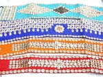 Assorted color or design seashell and seed bead belt with two strings for closure