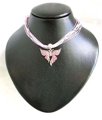 Traditional leather simply display wholesale shop supply fashion black leather necklace display  
