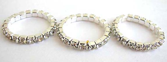 Toe ring distributers supplies clear cz inlaid toe ring          