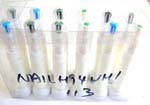 Enamel white nail art pen with extra thin tip for patterns drawing and brush for polishing