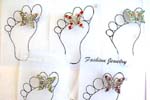 Fashion clear band toe ring with flying butterfly pattern embedded assorted mini cz
