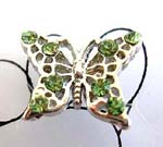 Fashion clear band toe ring with flying butterfly pattern embedded assorted mini cz