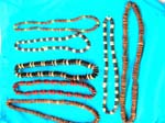 Wooden Bead and glass bead connected motif Bali fashion necklace