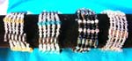 Assorted color glass bead and hematite bead wrap